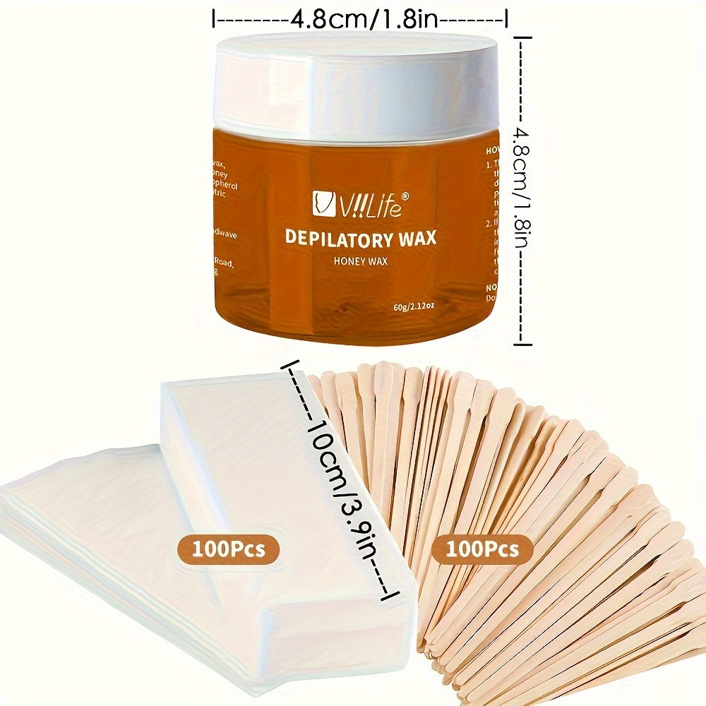 depilatory wax honey wax for precise eyebrow shaping eyebrow waxing kit travel and home use suitable for women eyebrows and face upper lip hair removal details 0