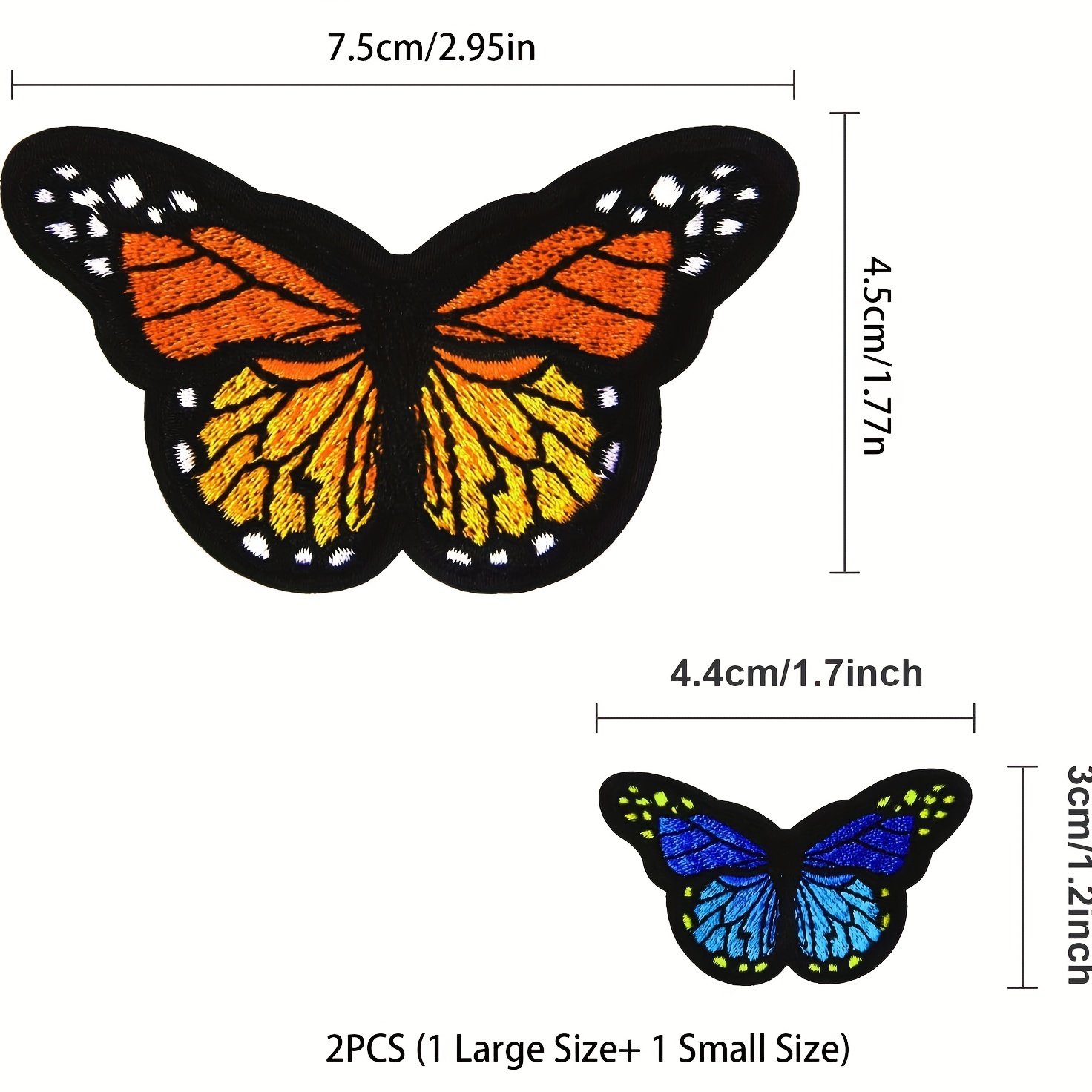 15 Pieces Butterfly Patches Butterfly Applique Patches Butterfly  Embroidered Sew on Repair Patches for Arts Crafts Decorations Jeans Jacket  Hats Bags