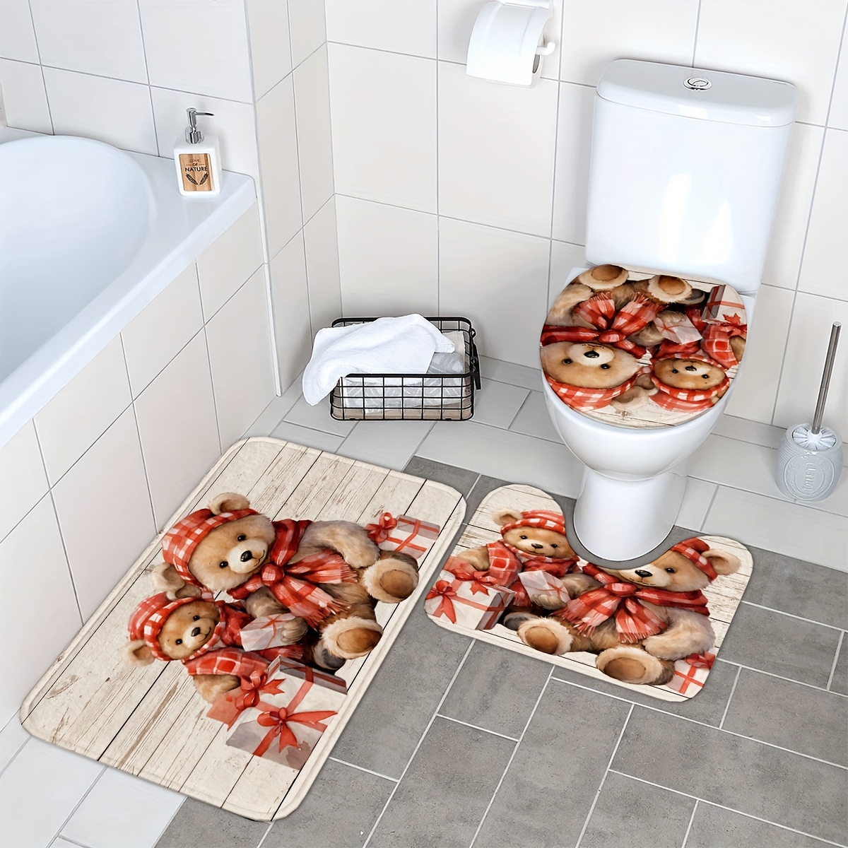 Bear Bathroom Rug, Bathroom Mat Cute, Cute Bath Mats, Cute Bath Rug