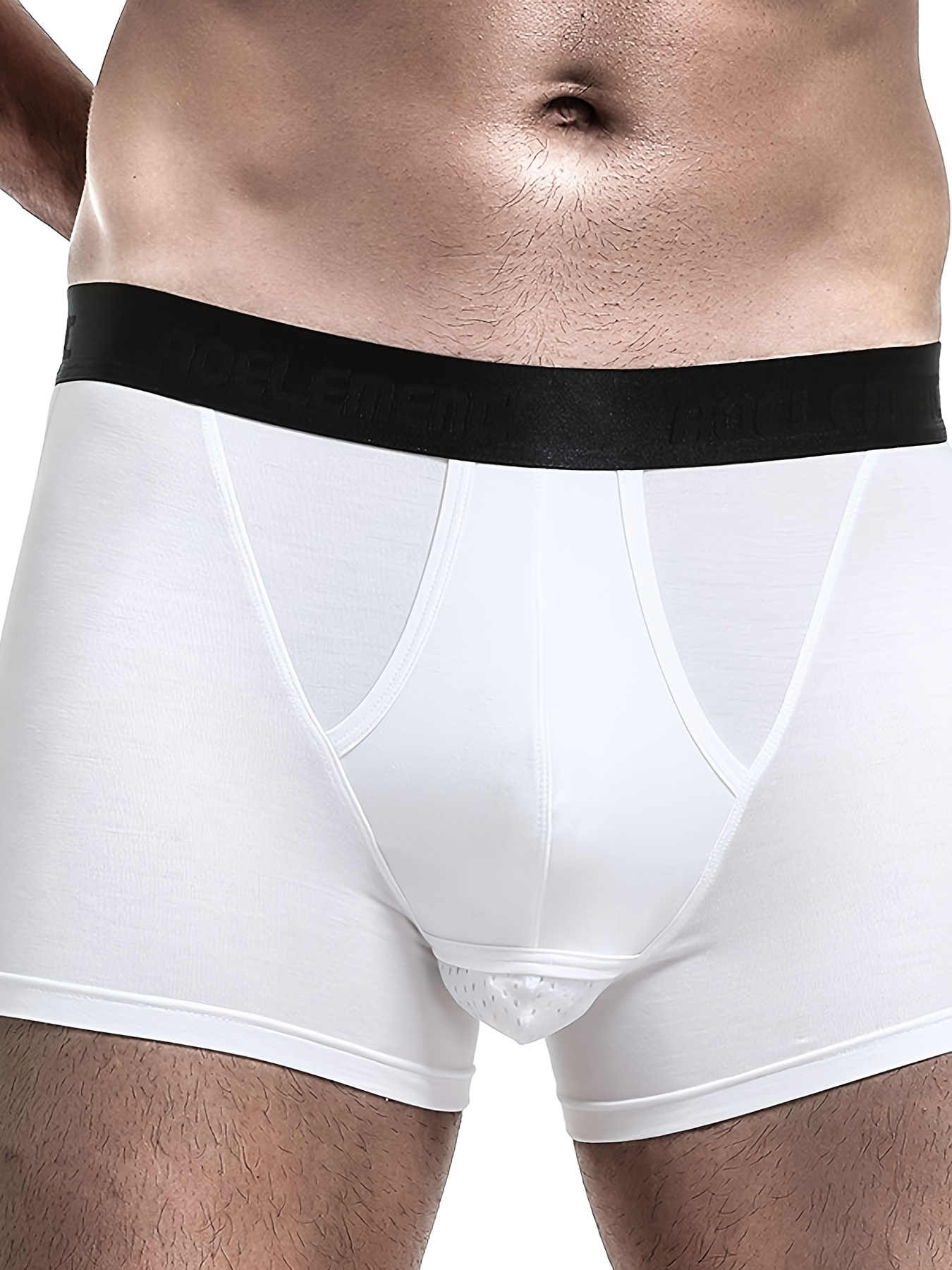 Men's Sexy Cotton Elephant Trunk Underwear Long Bulge Pouch Boxer