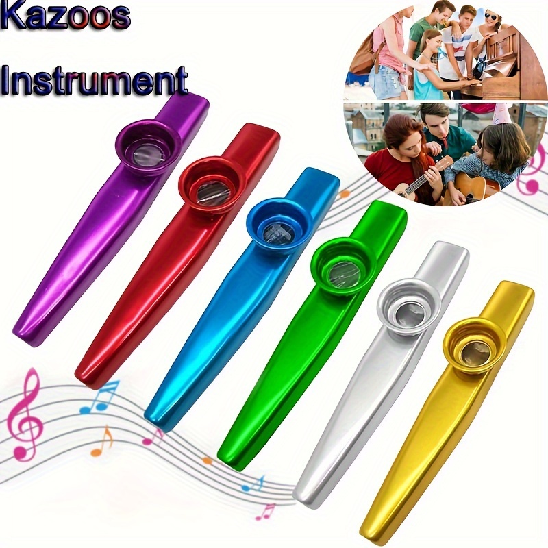6 Pièces Kazoo, Kazoo Instrument, Kazoos En Métal, Musique Flûte Kazoo,  Kazoo Metal, Kazoo De Musique Instrument, Kazoo De Musique Flûte, Kazoo  Métal