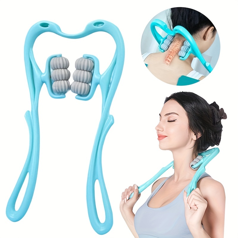 Rolneck Neck Massager Six-wheel Neck Roller for Pain Relief Deep Tissue
