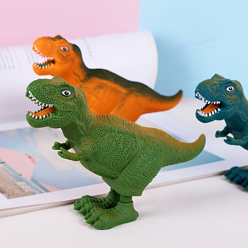1pc Random Color Wind-up Dinosaur Toy, Jumping Dinosaur, Children's Toy  Gift