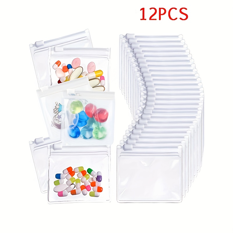 10pcs Clear Jewelry Storage Bags, Portable Plastic Pouches For