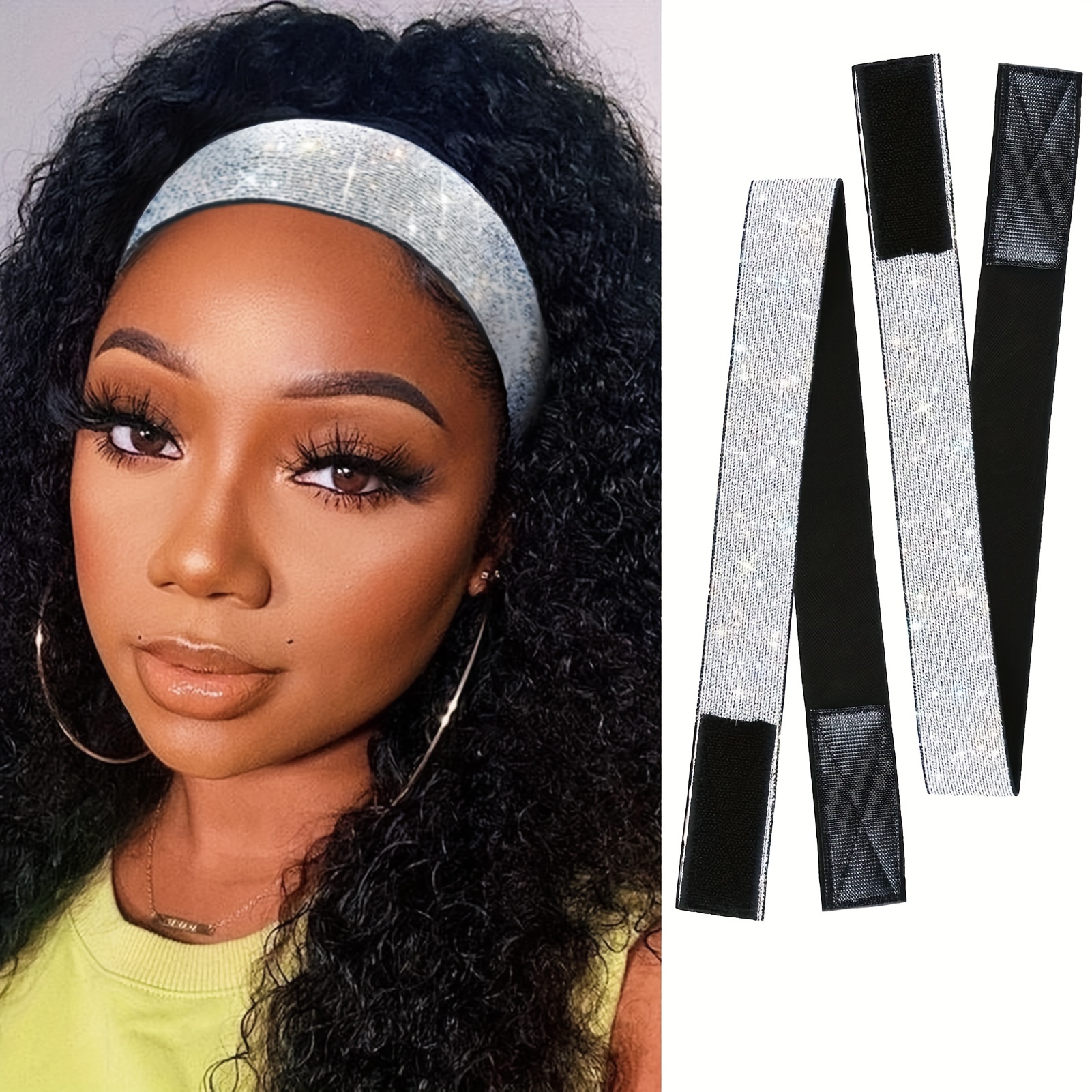 Lace Melting Band for Wigs Edge,GuineQueen Elastic Band for lace Frontal  Melting,Magic Sticker Adjustable Band for Wig Edges,Lace Wig Melting Edge, Melting  Band 