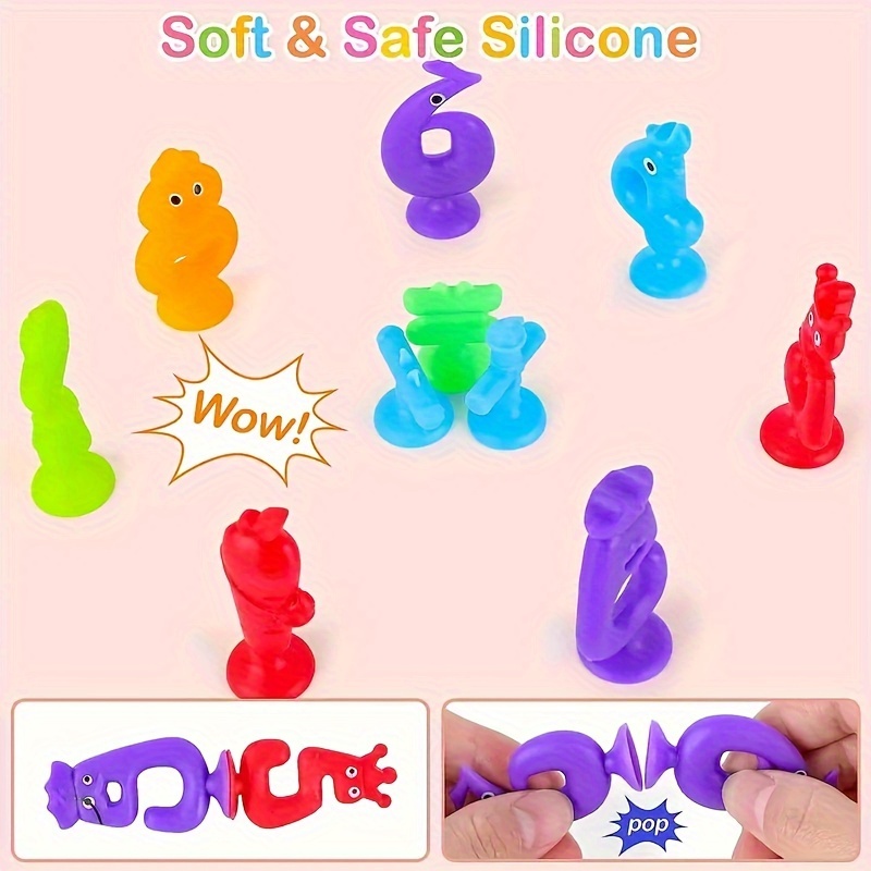 utosday 26 pcs suction cup letters toys, cute animal alphabet abc