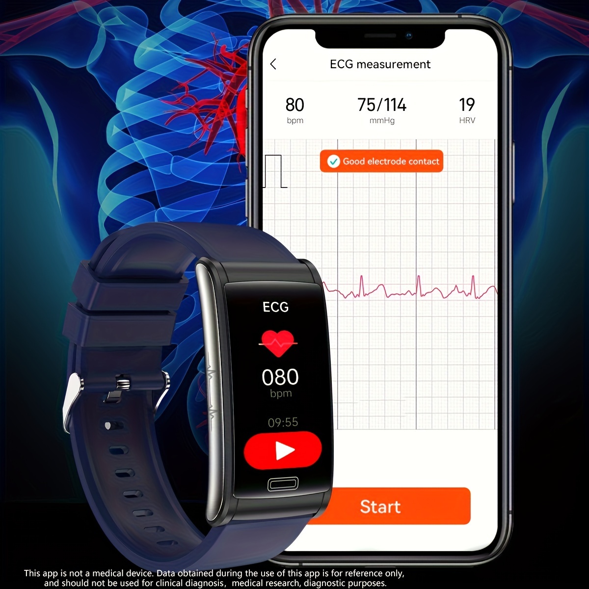 ECG Activity Monitors with Blood Pressure and Heart Rate