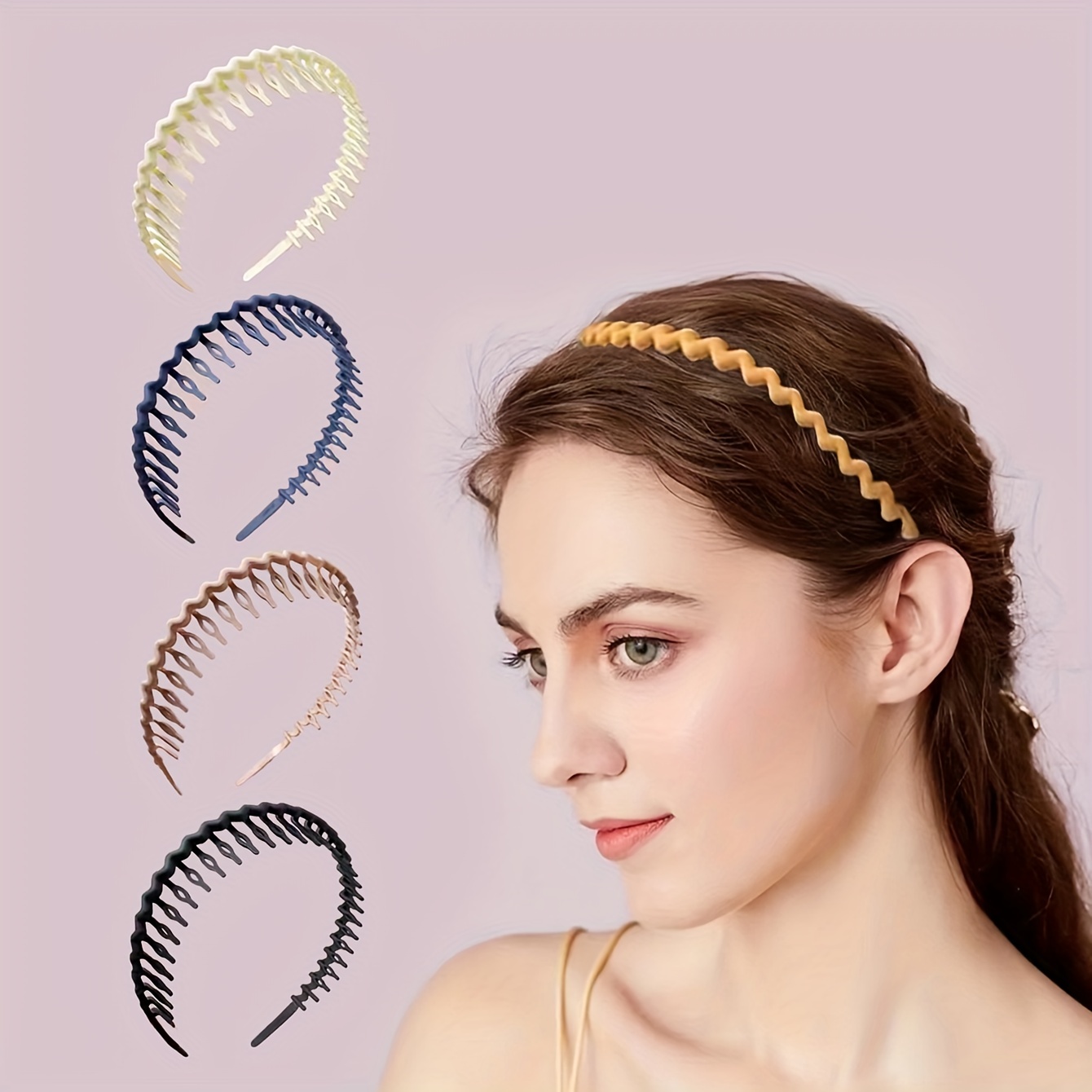 9PCS Women Headband Fashion Simple Pearl Hair Band Hair Hoop Hair