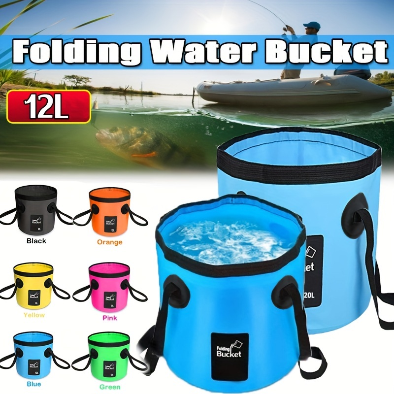 Xrkuu Folding Bucket with Handle, Collapsible Water Container 5 Gallon  (20L), Portable Lightweight Bucket for Fishing, Camping, Hiking, Car  Washing