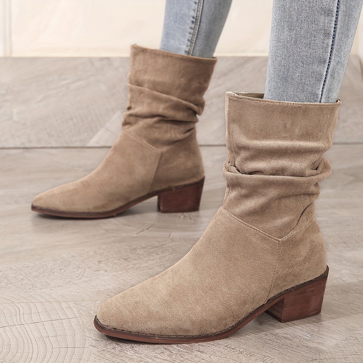 Slouchy calf sale boots