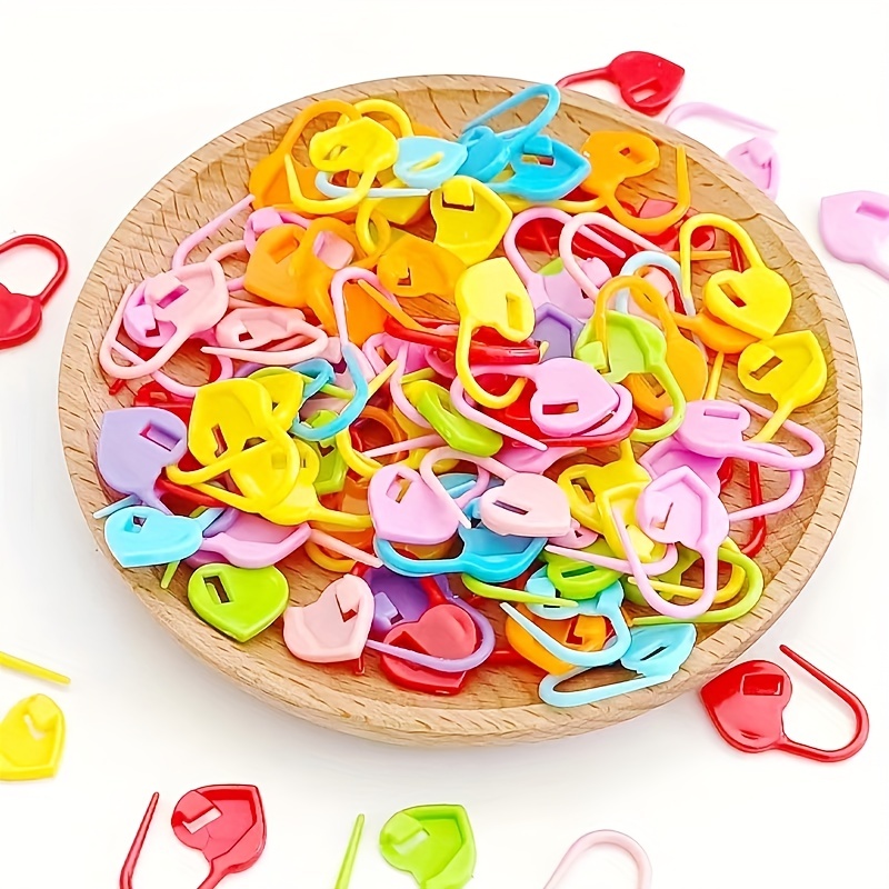 300pcs Stitch Markers Plastic Knitting Markers Rings Smooth