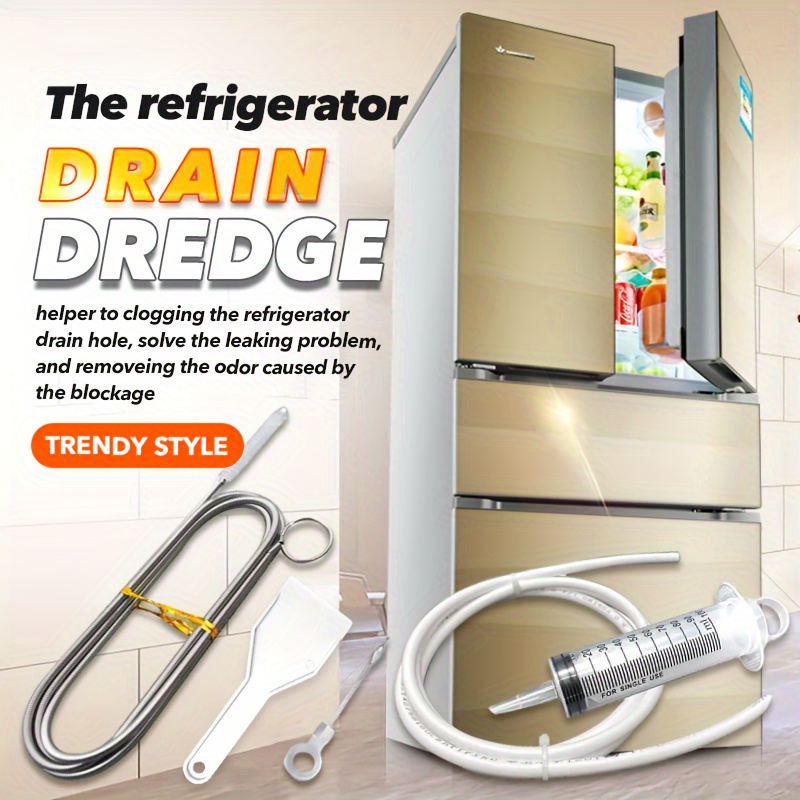 5Pcs Refrigerator Drain Hole Clog Remover Cleaning Tool,Reusable Fridge  Dredging Kit 