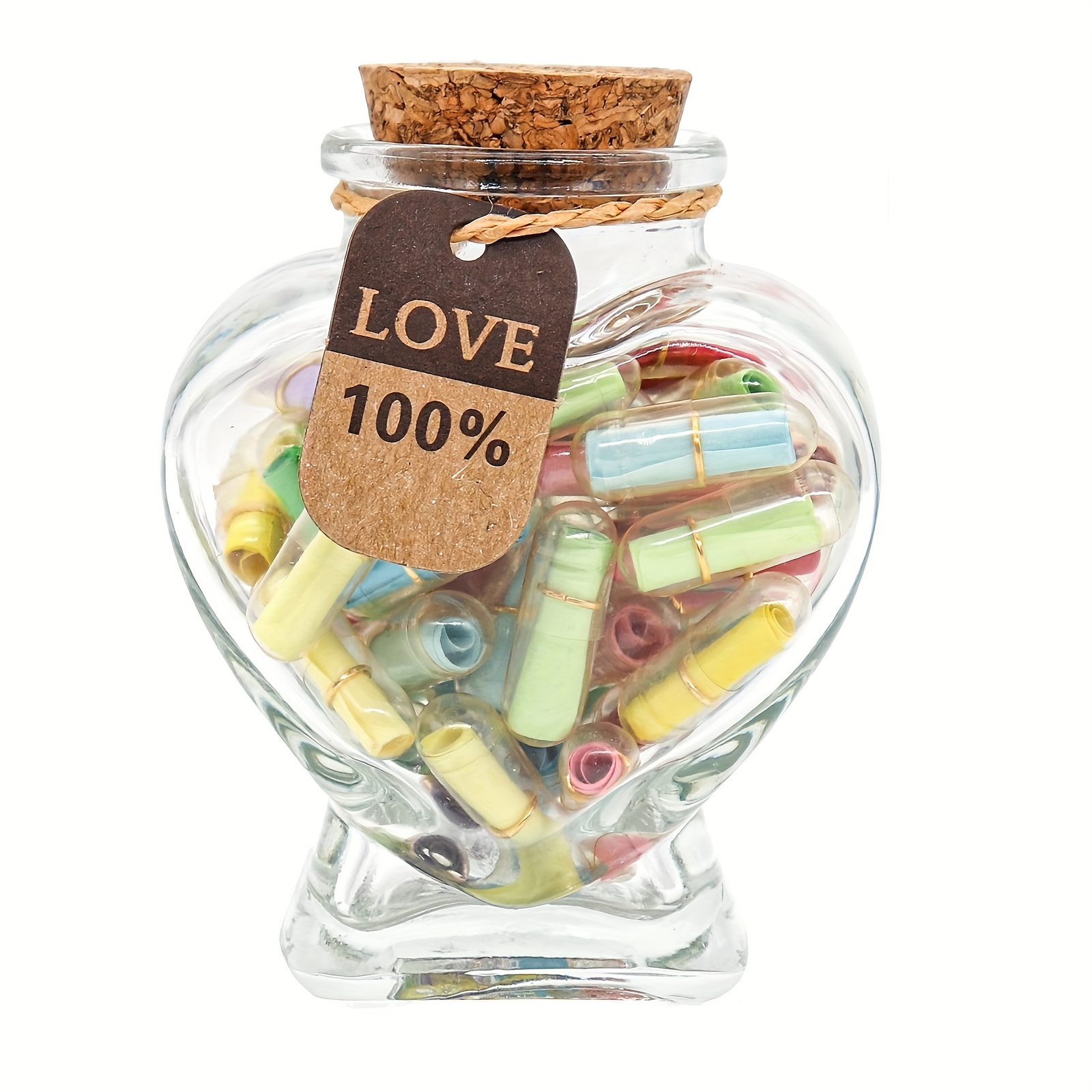 

50pcs, Capsule Message Paper Letter In A Bottle, Love Cute Things Gifts For Boyfriend/girlfriend - Love Letter For Anniversary, Birthday, Valentines Day, Mother's Day Gift
