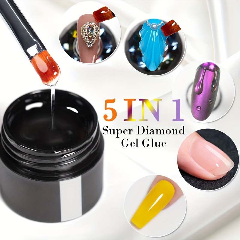 2pcs Rhinestone Glue for Nails Transparent Nail Diamond Glue Gel with Pen  Tip Super Strong Adhesive Filler Sealing Glue for Caulking Glue Decoration