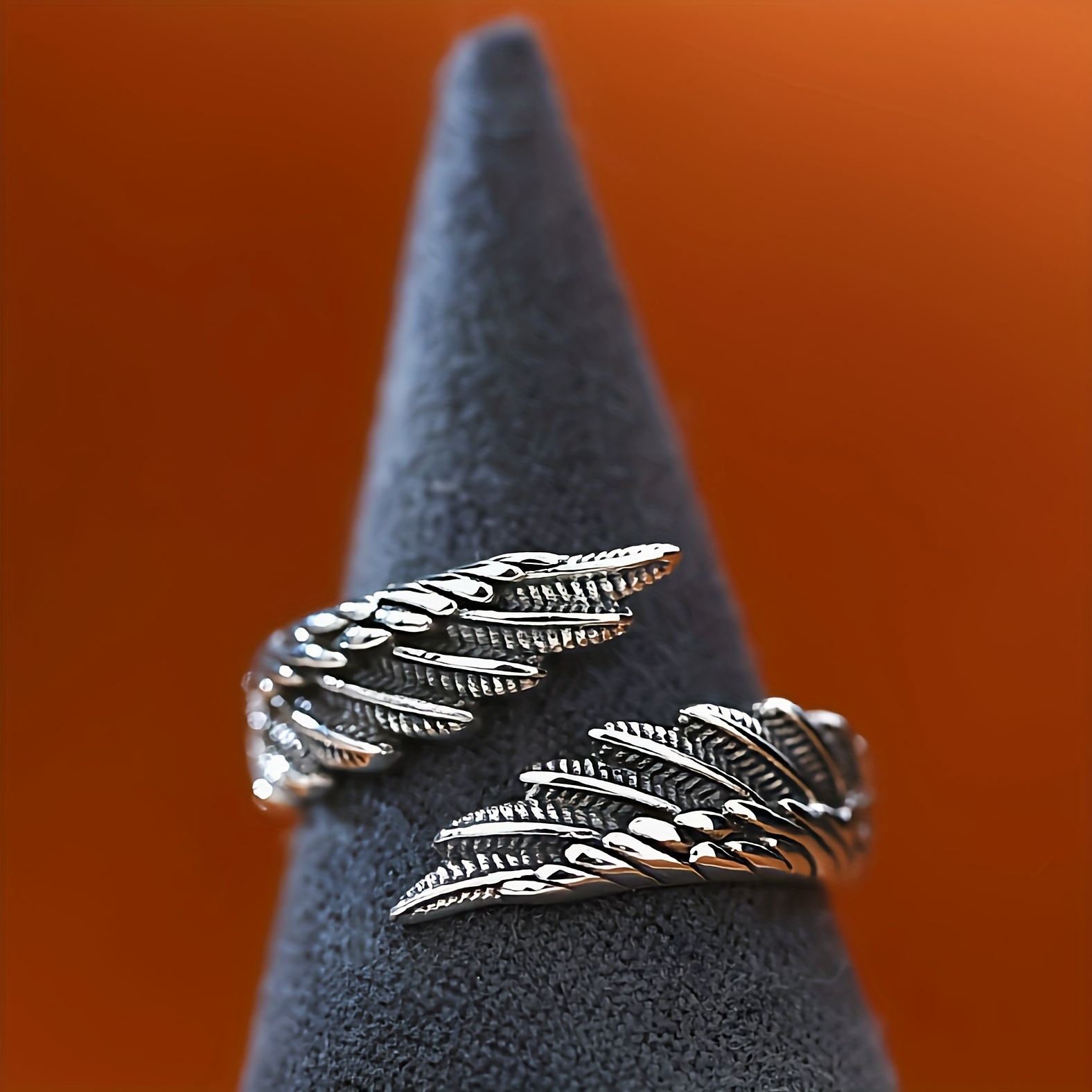 Gothic Punk Angel's Wing & Devil's Wing Ring