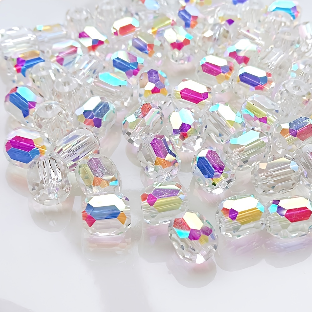 4/6/8 MM Transparent Round Glass Austria Faceted Crystal Bead For DIY  Necklace Jewelry Making Accessories Colorful Ball Beads