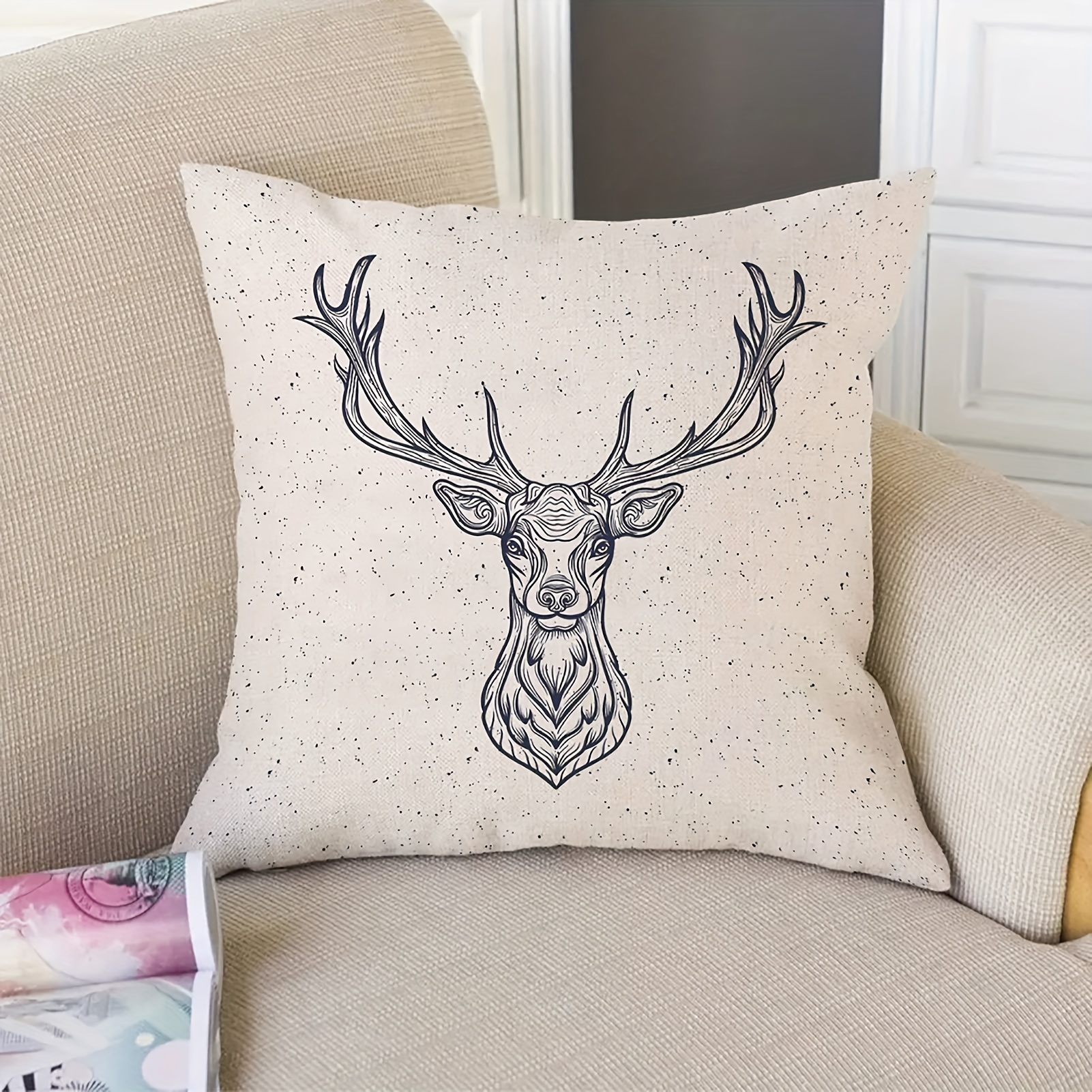 Deer head outlet throw pillows