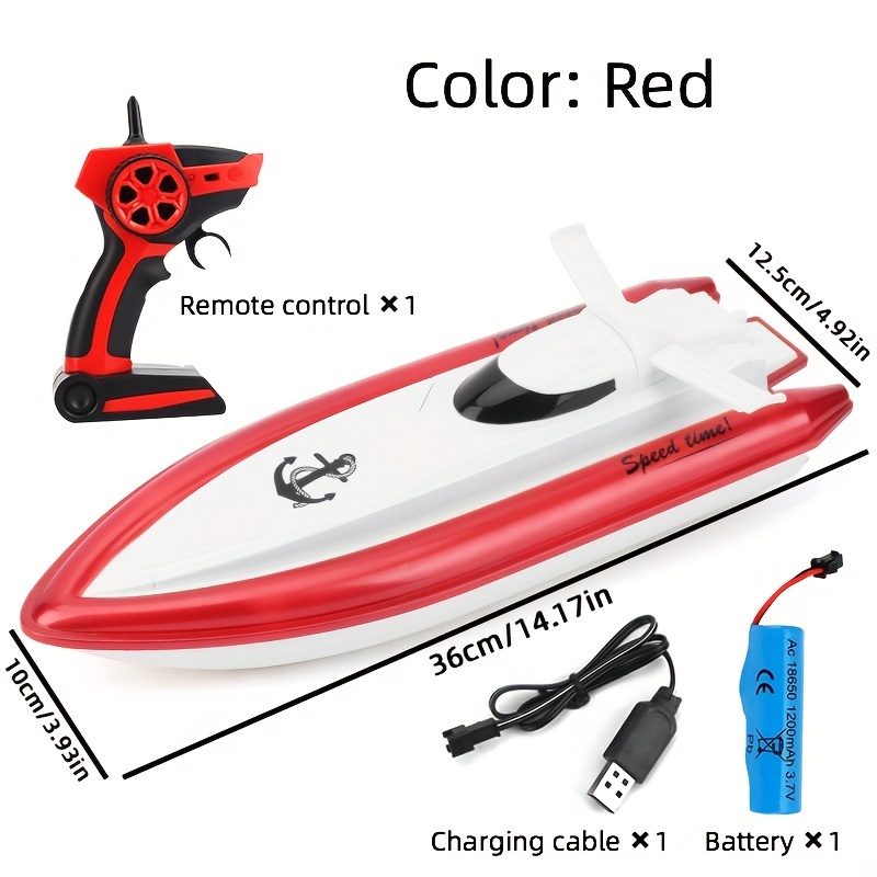 Rc Boat Remote Control Boat Pools Lakes 2.4ghz Racing Rc - Temu