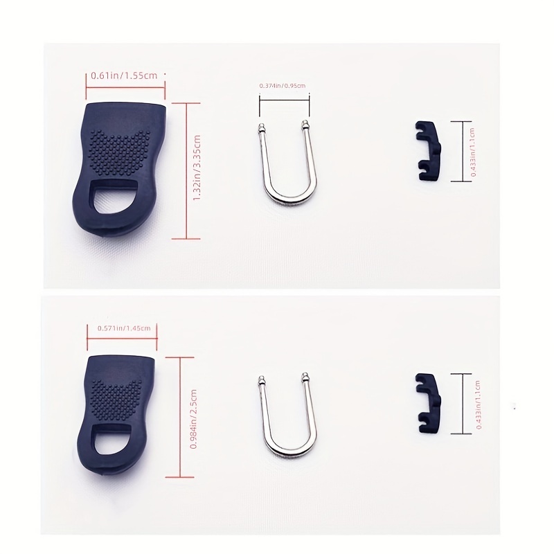 Zipper Pull Replacement Metal Zipper Pull Tabs Detachable Zipper Repair Kit  for Luggage Backpacks Purse
