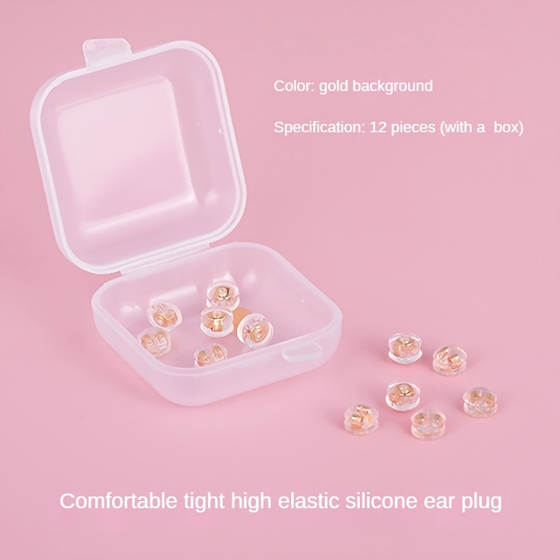 50pcs Silicone Earring Backs, Full-Cover Clear Earring Backs, Dust-Proof,  Hypoallergenic Soft Ear Safety Pads Backstops for Stabilize Earring Studs