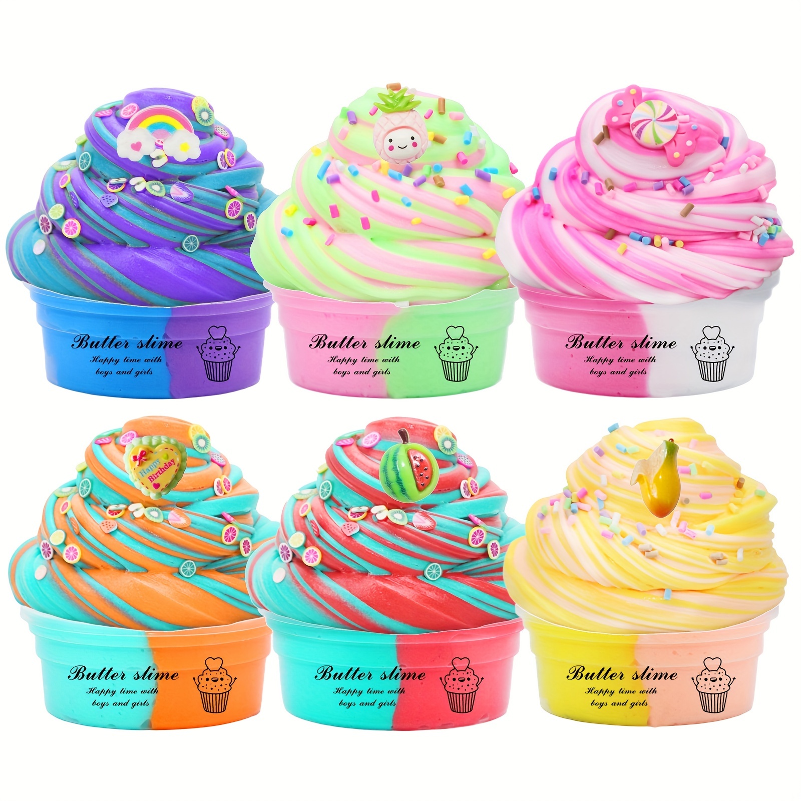 Fun Educational Diy Ice Cream Butter Slime Kit Perfect - Temu