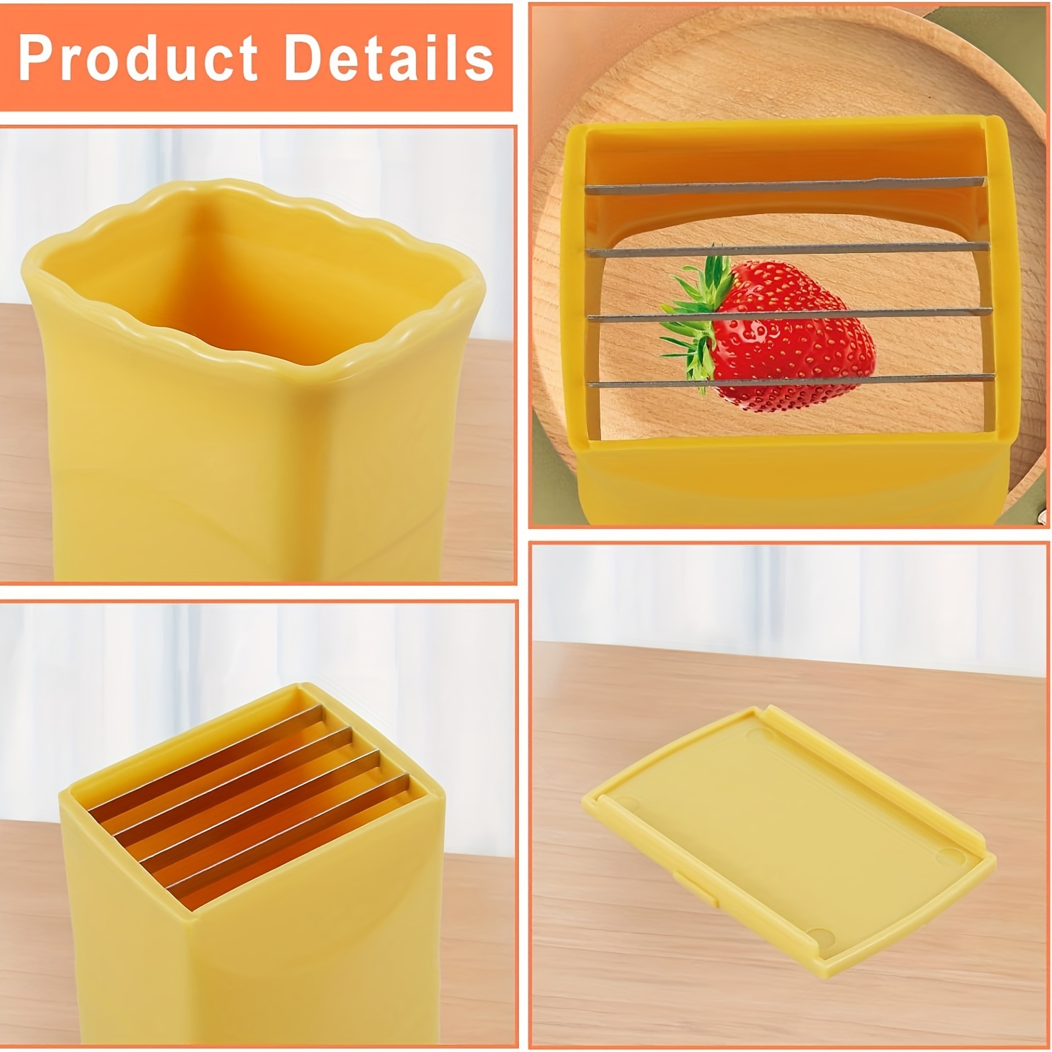 3pcs Cup Slicer, Fruit Slicer Cutter Cup, Multifunctional Stainless Steel  Fruit Slicer Cup for Strawberry Banana Salad Making Cup Fruit Slicer Fruit