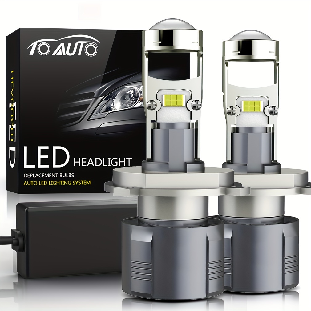 Acheter Mini phares de voiture H1 H4 H7, ampoule LED H8 H11 9005 HB3 9006  HB4 9004 HB1 9007 HB5 H13 9008 COB 9003 HB2, phares Turbo haute et basse  15000LM, 2 pièces