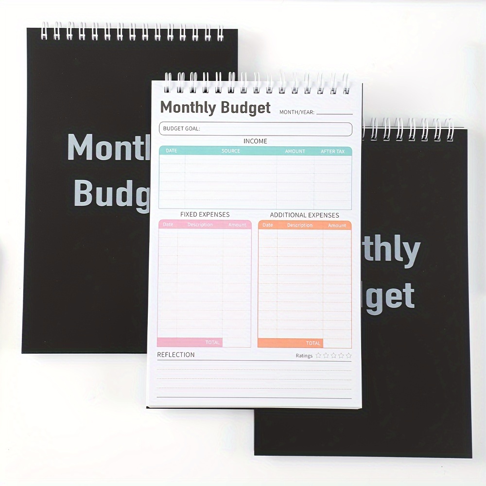 

52 Sheets Undated Monthly Budget Planner Pvc Hardcover Daily Monthly Income And Expenditure Plan Organizer With Expense Tracker Notebook To Manage Your Money Effectively 21.7*14.2cm (8.54*5.59 Inch)