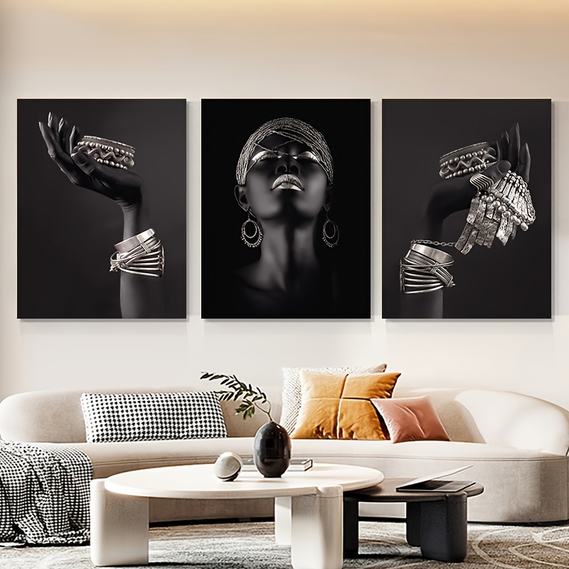 Canvas Poster Modern Art Black Female Art Print Black Girl - Temu