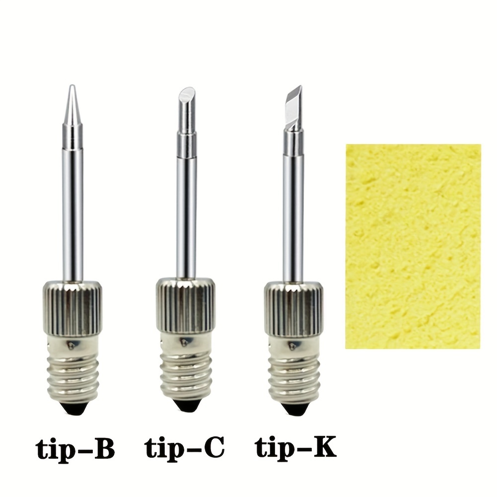 3pcs/set Soldering Tips E10 Interface Soldering Iron Head Replacement Soldering Iron Tips Welding Head For E10 Interface Type