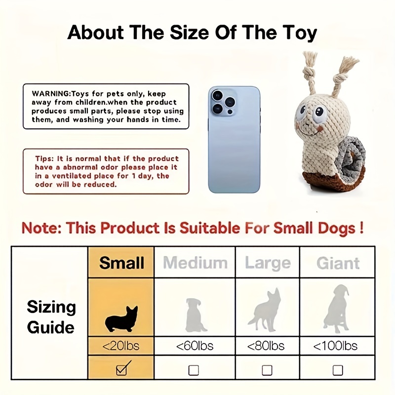 QISIWOLE Treat Dispensing Snail Snuffle Toys Squeaky Dog Puzzle Birthday  Interactive Dog Toy for Foraging Instinct Training, Enrichment Plush Toys  Chew Teething Soft Puppy Toy Brain Games,Clearance 