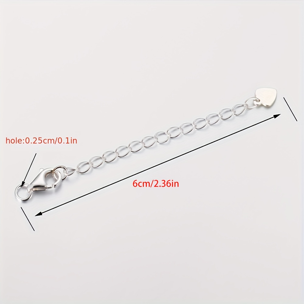 3 Colors 925 Sterling Silver Necklace Chain Extender For Diy - Temu