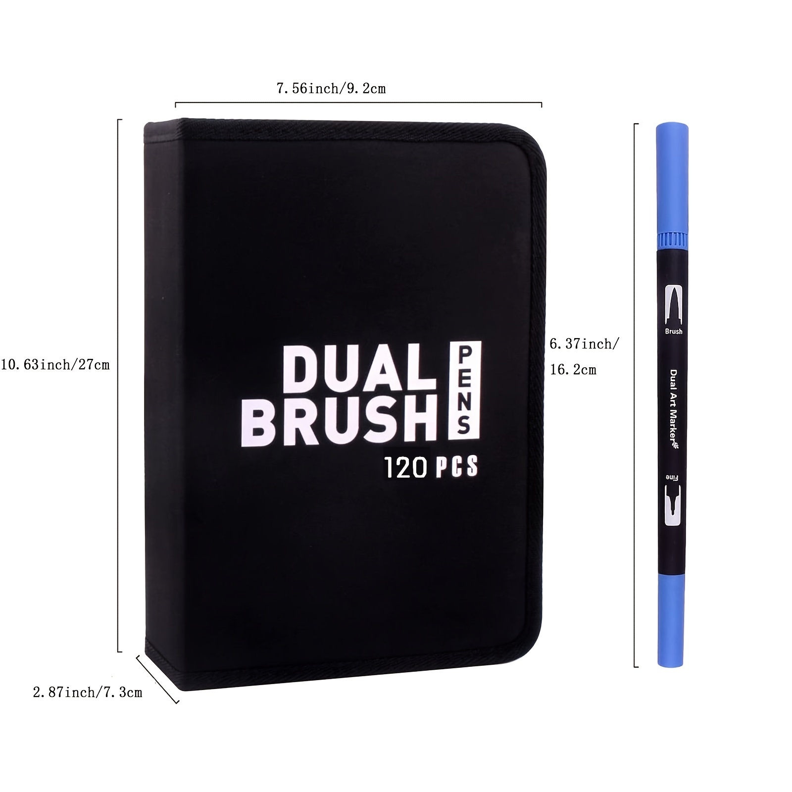100 Colours Dual Tip Brush Pen Set, Fineliner Pens, Art Markers for Ad –  hhhouu