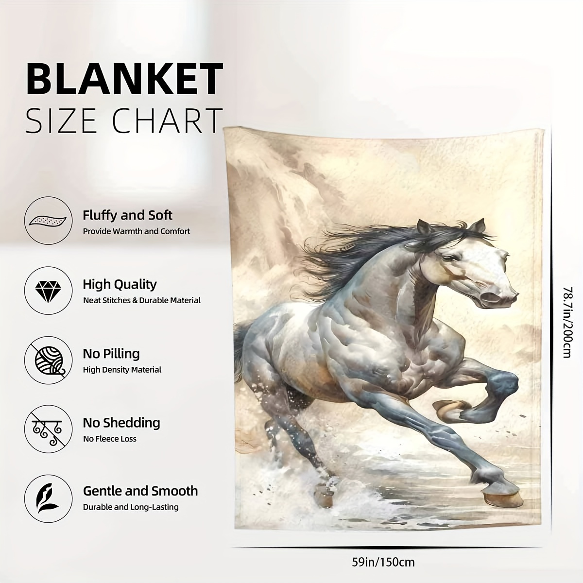 Soft horse online blanket