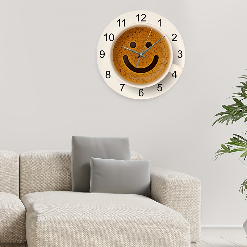 Wall Clock, Round Wooden No Ticking Sound Quartz Quiet Movement Aa