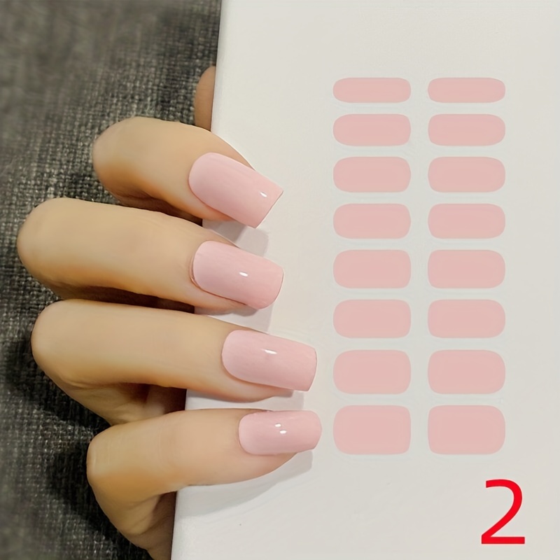 Solid Full Nail Edge Stickers With Nail Rasp - Nail Sticker Series