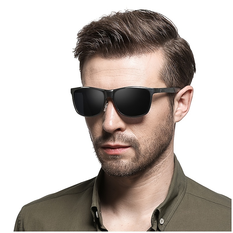 Aluminum Square Outdoor Polarized Sunglasses Men Driving Fishing  GlassesUV400