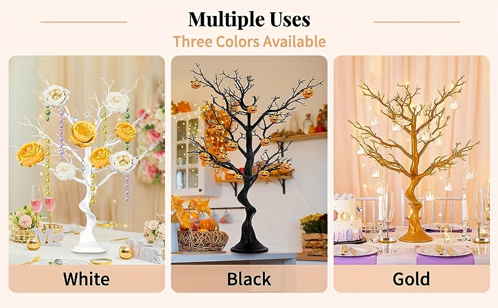 White Christmas Tree Branch Artificial 3.44 Feet Tall Manzanita Tree for Tables, Decorative Ornament Display Tree Branches - 4 Foot