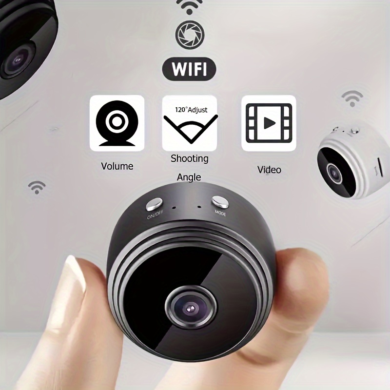 Caméra sans fil Wifi exquise, caméra de sécurité 1080p HD Small Home,  vision nocturne, détection de mouvement, minuscule caméra de nounou  rechargeable pour l'extérieur intérieur