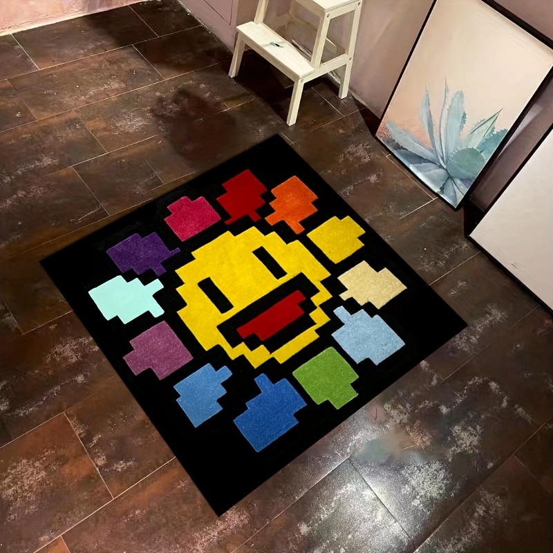 Smiling Sunflower Area Rug Soft Carpet for Home Children's Room