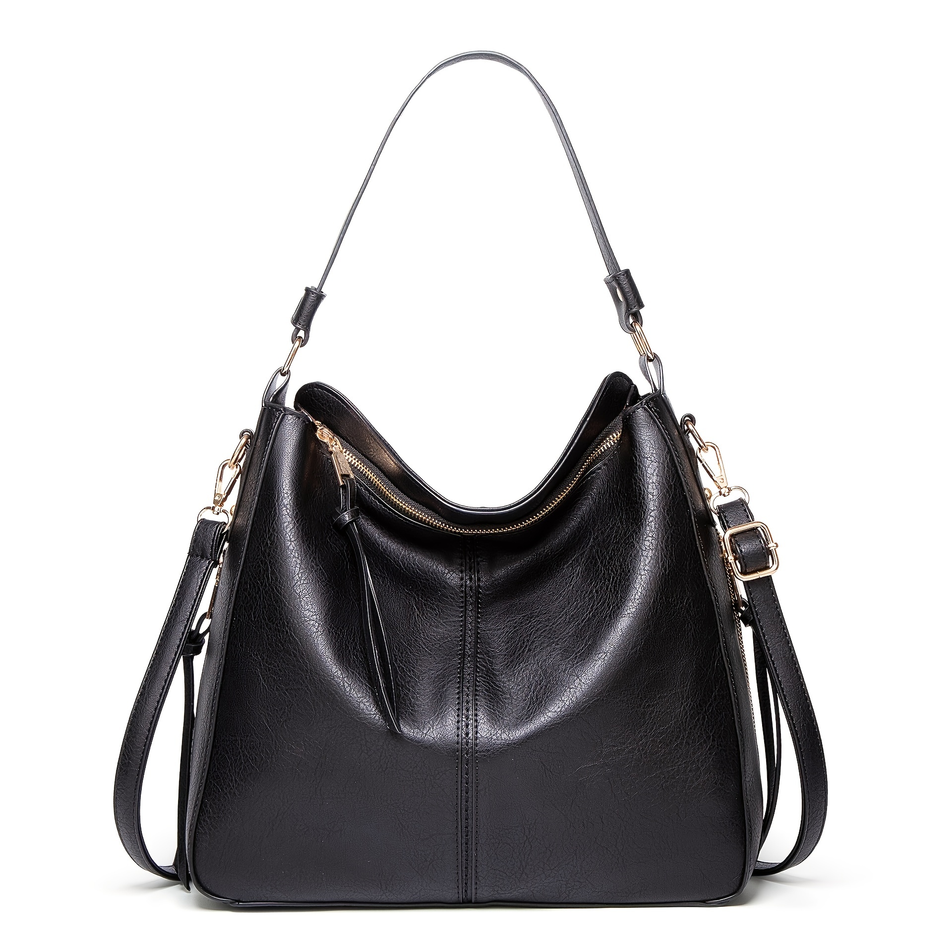 Faux Leather Crossbody Bag | Shoulder Bags | Women's Bags One Size / Black