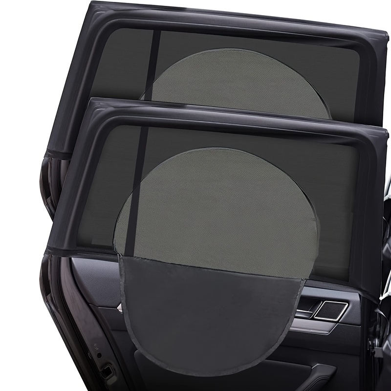 2pcs Auto-Fensterschutz, Frontseitenfenster-Sonnenschutz, Atmungsaktive  Mesh-Reißverschluss-Auto-Fensterabdeckung, Auto-Camping-Privatsphäre  Universal