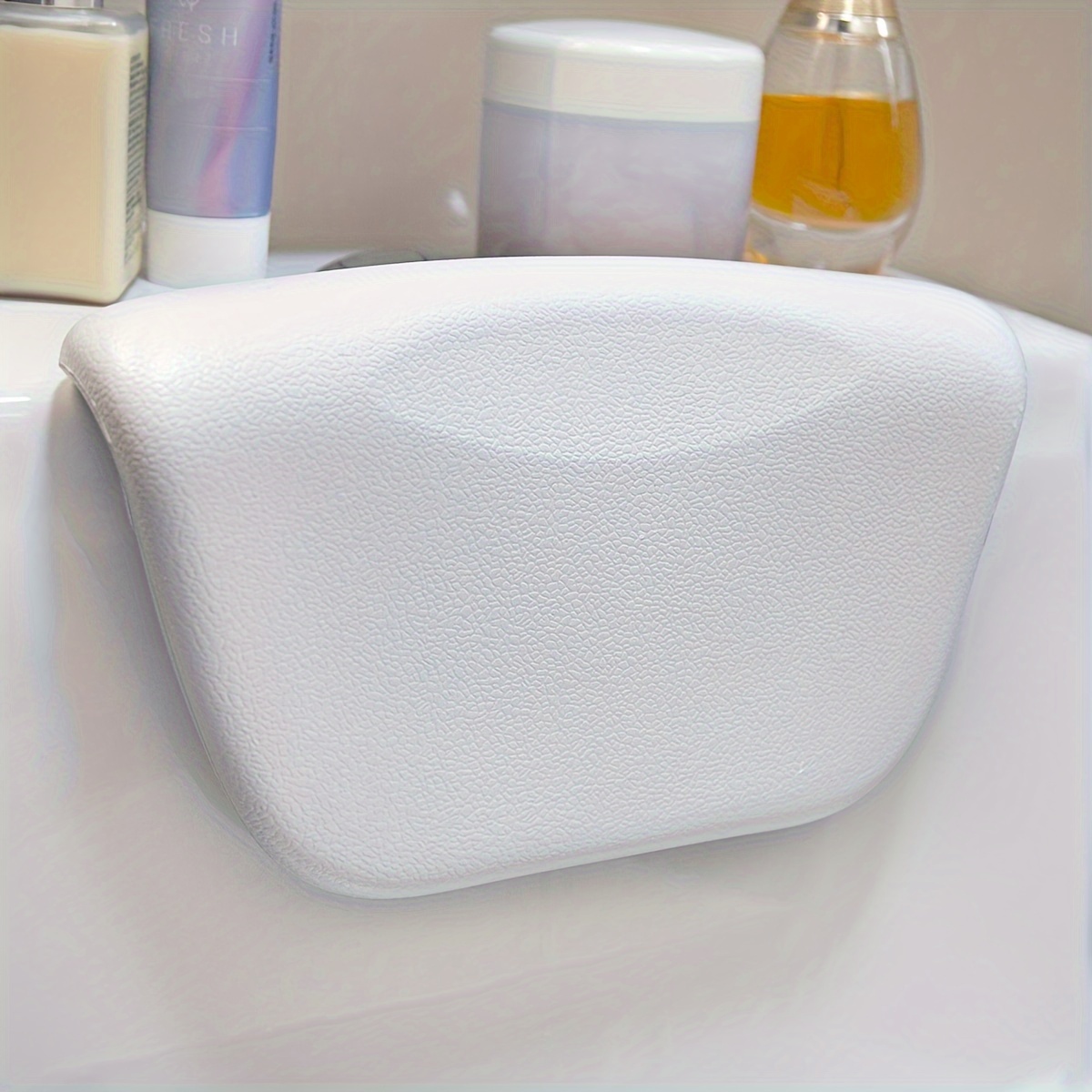 

Spa Bathtub Pillow Non-slip Bathtub Headrest Medium Soft Waterproof Bathtub Pillow With Suction Cups Easy To Clean Bathroom Accessories - Mother's Day Gift