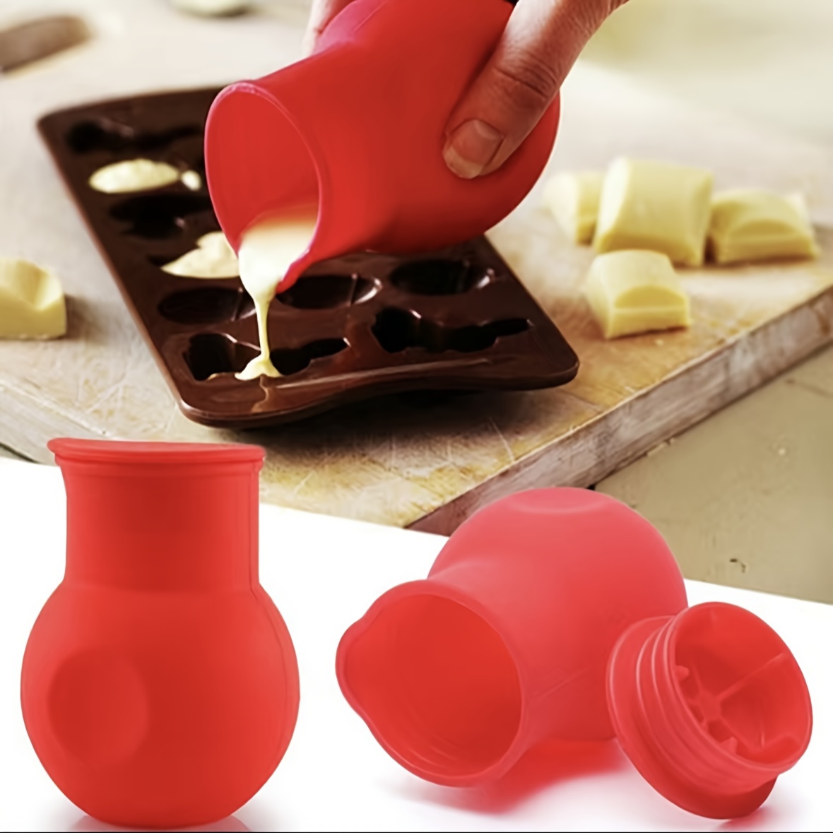Chocolate Melting Pot, Silicone Chocolate Melter, Microwaveable, For  Butter, Cheese, Candy, Sauce And Caramel, Melting Chocolate For Molds - Temu