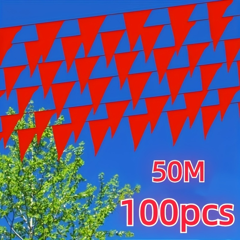 100 Banderines Tela Hechos Mano Coloridos/rojos Decoración - Temu
