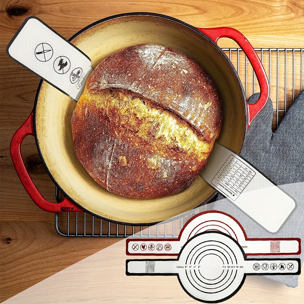 2pcs Reusable Non-stick Long Handles Bread Baking Sling Baking Mat Baking  Supplies 