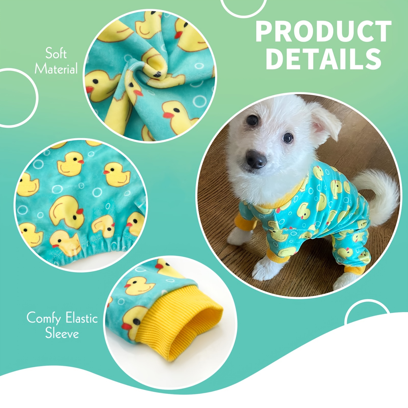 1pc Cute Duck Graphic Pet Pajamas Breathable Dog Loungewear For Dog And Cat  Clothes - Pet Supplies - Temu