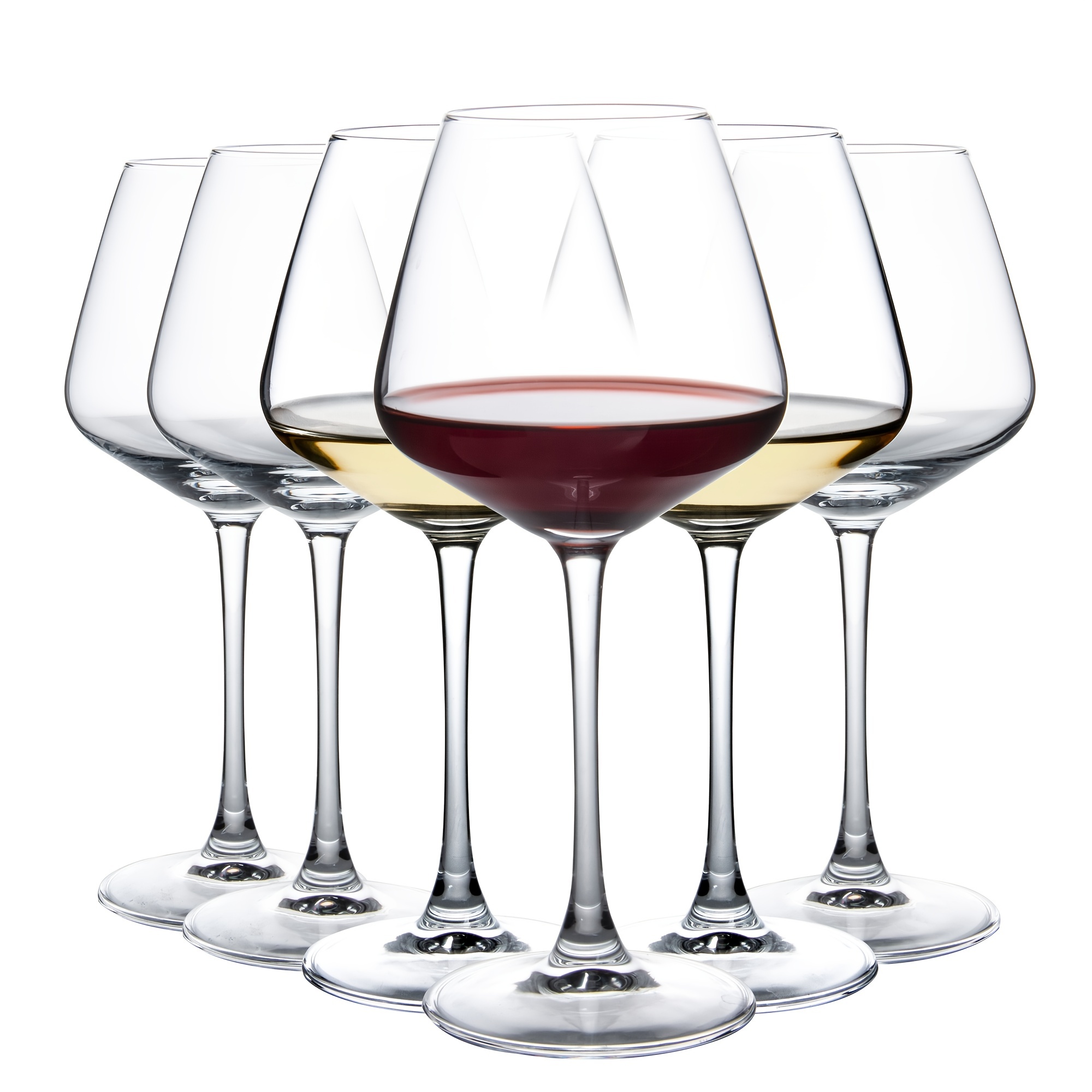 6pcs Verres À Vin, 20 Oz Grands Verres À Vin Bordeaux Cristal Clairs,  Parfaits Pour La Dégustation De Vin Rouge, Mariage, Fête, Anniversaire,  Festival