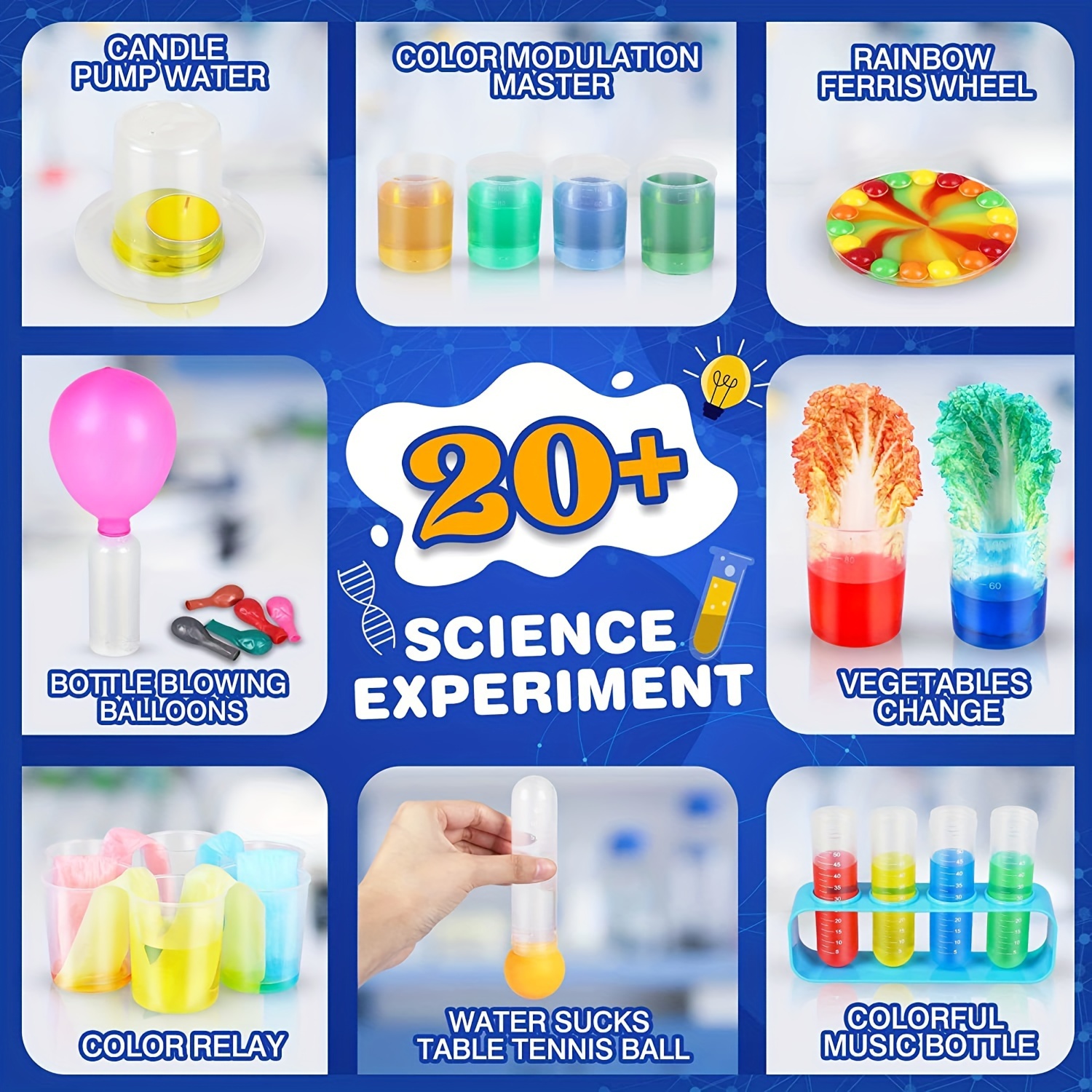  Kids Science Kit STEM Toys - Science Kits for Kids Age 6-8-12,  36 Science Lab Experiments Educational Games, 60+ PCS Science Toys for Kids,  Christmas, Birthday Gift for 6-12 Year Old