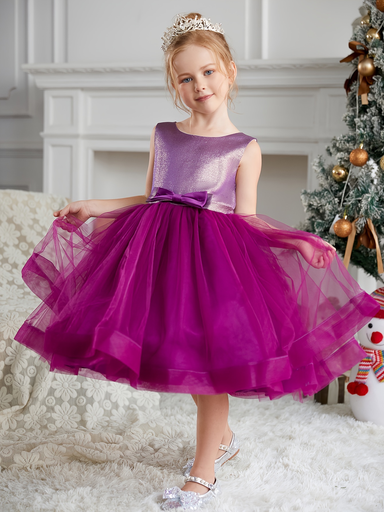 Girls Dresses Floral Lace Princess Dress With Tulle Birthday Party Wedding  Sleeveless Pageant Evening Gown - Temu Israel